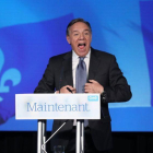 François Legault celebra la victoria del CAQ en Quebec.-REUTERS