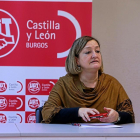 Carmen Ámez, secretaria general de la FSP-UGT, ayer durante el Consejo regional celebrado en Burgos.-RAÚL G. OCHOA