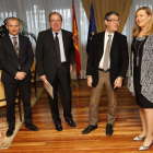El presidente de la Junta, Juan Vicente Herrera y la consejera de Economía y Hacienda, Pilar del Olmo, mantienen una reunión con el ministro de Industria, Turismo y Agenda Digital, Álvaro Nadal --Juan Lázaro / ICAL
