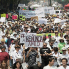 Protestas en México en contra del presidente Andrés Manuel López Obrador.-REUTERS