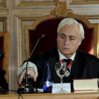 El presidente del TSJ, José Luis Concepción, durante una visita a los juzgados de Soria.-LUIS ÁNGEL TEJEDOR