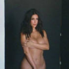 Una de las imágenes de Kardashian desnuda, en su último vídeo promocional.-
