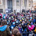 Actividad de los escolares en la plaza del Olivo. GONZALO MONTESEGURO