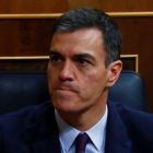 Pedro Sánchez, en el debate de los Presupuestos en el Congreso.-X01625