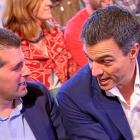 El secretario autonómico socialista, Luis Tudanca, con Pedro Sánchez en una imagen de archivo.-ICAL