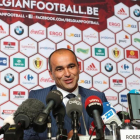 Roberto Martínez, el nuevo seleccionador de Bélgica, durante el acto de su presentación.-VIRGINIE LEFOUR