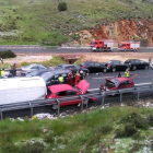 Una imagen del accidente en Segovia. / ICAL -