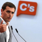 Albert Rivera, durante la rueda de prensa que ofreció para comentar los resultados del 26-J.-DAVID CASTRO