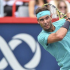 Nadal, en su estreno en el Masters 1.000 de Canadá del 2019 ante Daniel Evans, este miércoles.-AFP