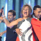 Loalwa Braz, vocalista Kaoma, en la entrega de los premios Billboard Latinos.-Gaston de Cardenas