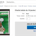 'Charlie Hebdo', en Ebay.-Foto: CAPTURA DE PANTALLA EBAY
