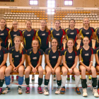 La concentración infantil entrena en Soria desde el pasado lunes y a ella se unen las cadetes que jugarán el torneo Ocho Naciones.-Álvaro Martínez