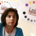 La candidata a la Alcaldía de la capital leonesa por la coalición León en Común, Victoria Rodríguez-Ical