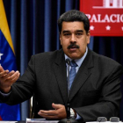 Nicolás maduro no desaprovechó la oportunidad para calentar más el tema del incendio en la Amazonia brasileña.-AFP
