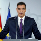 Pedro Sánchez, en la rueda de prensa posterior al último Consejo de Ministros-JOSE LUIS ROCA