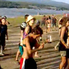 Fotograma de un vídeo de la acampada ilegal en Pinar Grande.-
