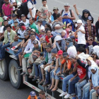 Miles de centroamericanos -en su mayoría hondureños y salvadoreños- llegaron a México para tratar de cruzar hacia Estados Unidos.-EFE