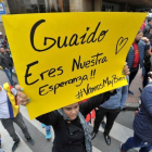 Guaidó llegó el domingo a Bogotá para participar en la cumbre del Grupo de Lima.-REUTERS