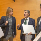 Pablo Fernández, Sanz Vitorio del PP, en la consitución de la comisión.-Ical