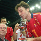 Rafa Pascual con la selección española de voleibol. / RFEVB-