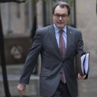 El 'president' Artur Mas, a la entrada del Consell de Govern.-Foto: EFE / ALEJANDRO GARCÍA