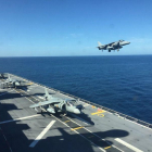 El buque de guerra de la Armada española Juan Carlos I.-