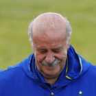 Vicente Del Bosque, en un entrenamiento de España.-AP