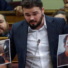 Gabriel Rufián, este miércoles en el Congreso.-EFE