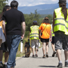 Indignados del 15-M en Soria inician una marcha a pie a Madrid./ C. Serrano (Ical)-