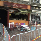 El bar Reunión Cuba Libre, en Rouen (Francia), tras el incendio de la pasada noche.-CLOTAIRE ACHI