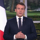 El discurso de Fin de Año de Emmanuel Macron, en la televisión francesa.-AFP