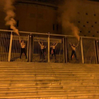 Protesta de Femen a las puertas de Vistalegre (Madrid).-@FEMENSPAIN