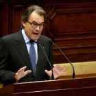 El presidente de la Generalitat en funciones, Artur Mas, durante su intervención en el debate de investidura.-EFE