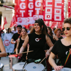 Soria reclama los derechos laborales al ritmo de los tambores.-- ICAL