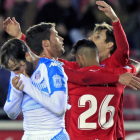 El Numancia se está convirtiendo en un especialista en jugar con marcadores en contra para acabar sacando puntos para sumar en su casillero.-Mario Tejedor