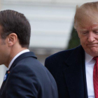 Donald Trump y Emmanuel Macron, en una imagen de archivo.-AFP