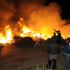 Intervención de medios en un incendio ocurrido en la provincia en una imagen de archivo. HDS