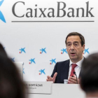 El consejero delegado de Caixabank, Gonzalo Gortázar, en Valencia.-MIGUEL LORENZO
