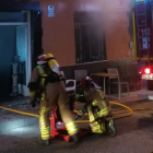 Intervención de los bomberos en el incendio de Almenar. HDS
