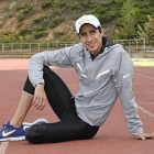 Manuel Olmedo durante un entrenamiento en Soria. / VALENTÍN GUISANDE-