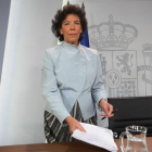 Isabel Celaá en la rueda de prensa posterior al Consejo de Ministros.-EL PERIÓDICO
