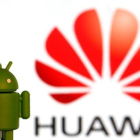 Los logotipos de Huawei y de Android, el sistema operativo de Google.-X02714