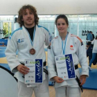 Alexis Rosa y Rocío García durante su participación en la Copa de España.-JUDO CLUB FINISTERRE SORIANO