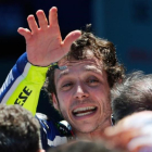 Valentino Rossi saluda a sus fans en Jerez-2016.-