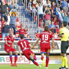 El Numancia remontaba la temporada pasada con goles de Manu del Moral y Nacho para acabar ganando al Zaragoza en Los Pajaritos.-Mario Tejedor