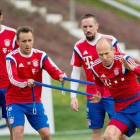 Robben, en un entrenamiento del Bayern en Doha.-Foto: EFE / SVEN HOPPE