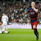 Iniesta celebra su gol-EFE