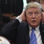 El presidente de EEUU, Donald Trump, durante una audiencia en la Casa Blanca.-SUSAN WALSH (AP)