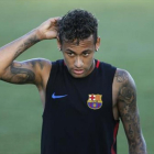 Neymar, en un entrenamiento en Miami.-EFE / JUANJO MARTÍN
