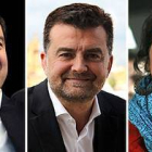 De izquierda a derecha, los candidatos Susana Díaz (PSOE), Juan Manuel Moreno (PP), Antonio Maíllo (IU), TEresa Rodríguez (Podemos) y Juan Marín (Ciudadanos).-